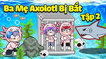 HUY NOOB PHÁT HIỆN GIA ĐÌNH AXOLOTL BỊ CÁ MẬP BẮT*HUY NOOB  SỐNG TRONG GIA ĐÌNH AXOLOTL TẬP 2 😨🦈