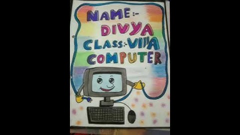 Computer file project  front page decoration🌈 💻🖥️🌈🌈