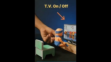 New science project working model automatic TV stop to near to seen .t.v.