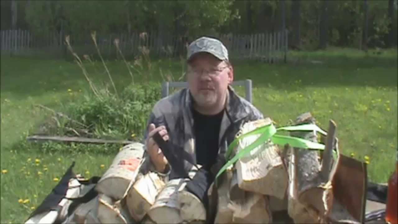 Bargain Camping: DIY Firewood Carrier for a Buck!