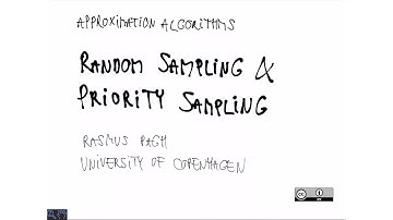 Lecture 08: Random sampling and priority sampling