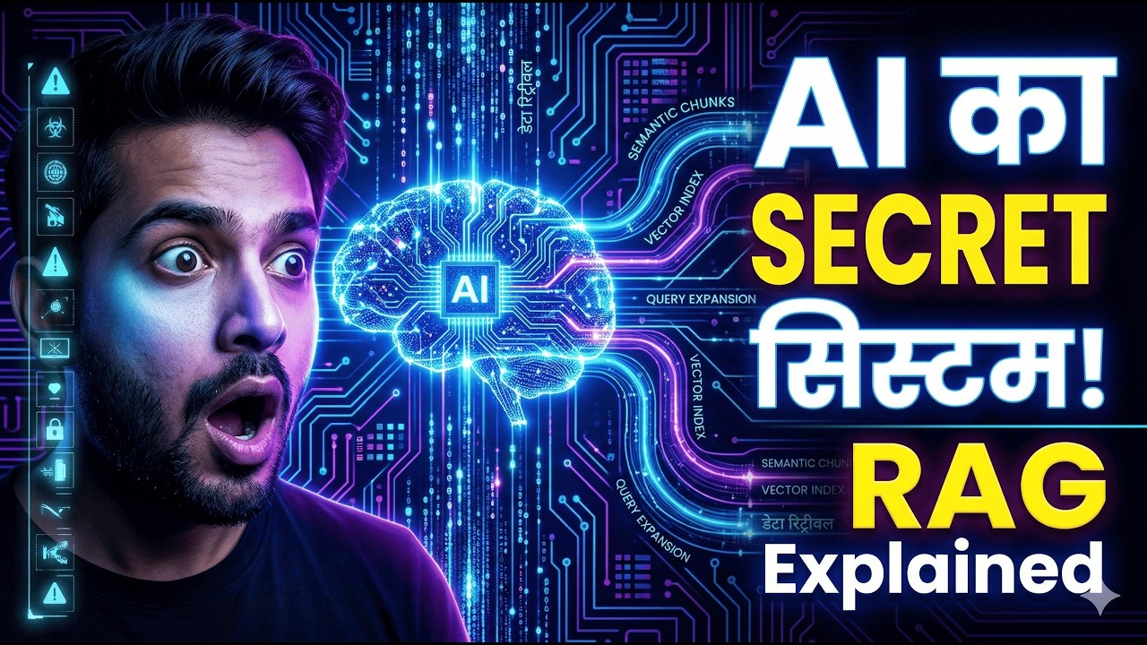 RAG Explained in Hindi | AI Ka Secret System | Retrieval-Augmented ...