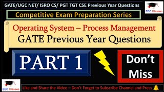 Part 1 - Operating System Previous Year GATE Solved Questions on Process Management/CPU Scheduling