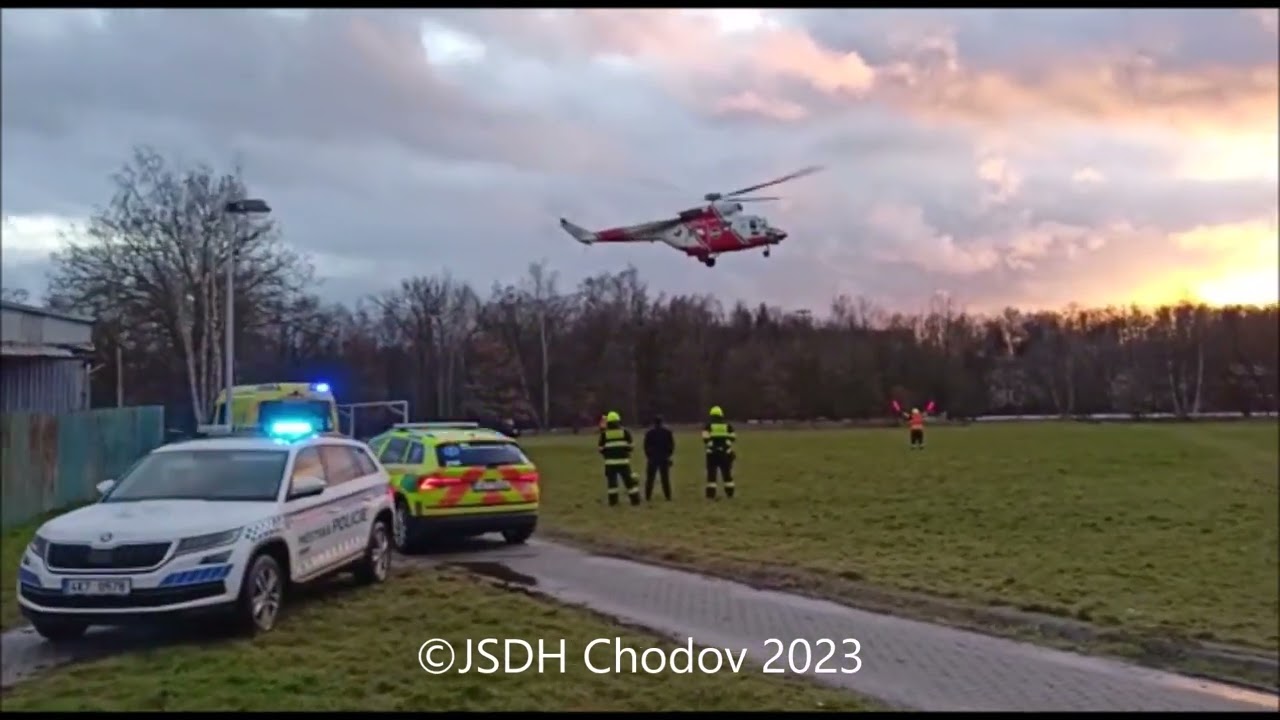 Hasiči Chodov (SO) - výjezd a spolupráce s LZS, Chodov 5. 1. 2023