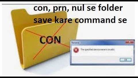 How to make con name folder in Pc and delete folder with name con, prn, nul, aux etc. #shorts