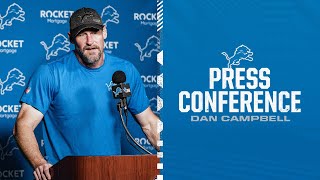 Head Coach Dan Campbell speaks to the media on December 5