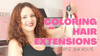 Coloring Hair Extensions  DO'S & DONT'S TO AVOID SPOTTY HAIR COLOR ON EXTENSIONS #hairextensions