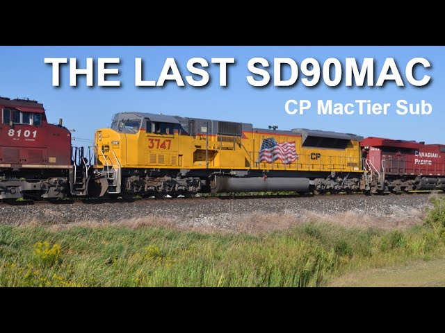 The LAST SD90MAC [CP 3747] Trails on the CP MacTier Sub - YouTube