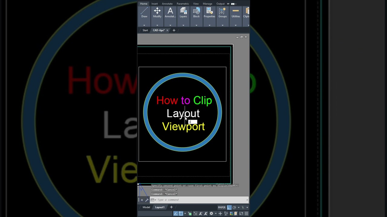 AutoCAD Tips - 27 Clip Layout Viewport Boundary 