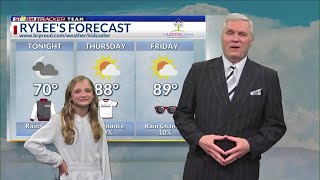 Kidcaster (April 17, 2024): Rylee gives the weather forecast for the Baton Rouge area