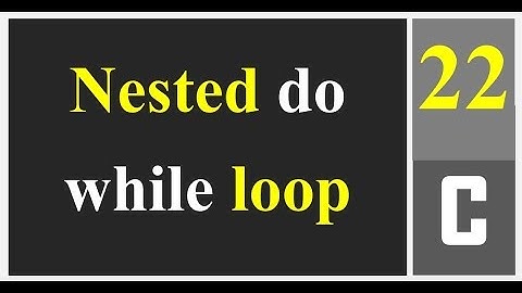 Nested do while loop