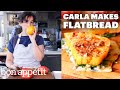 Carla Makes Falafel-Spiced Tomatoes & Chickpeas on Flatbread | From the Test Kitchen | Bon Appétit