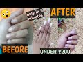 DIY Fake Nails At Home Only In 5 Minutes💅 / Under ₹200💵 / Review+ Demo / Shristi Somya