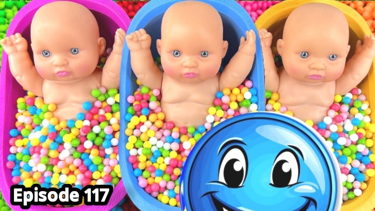 Baby Doll Enjoying Colorful Balls | Relaxing Kids Video