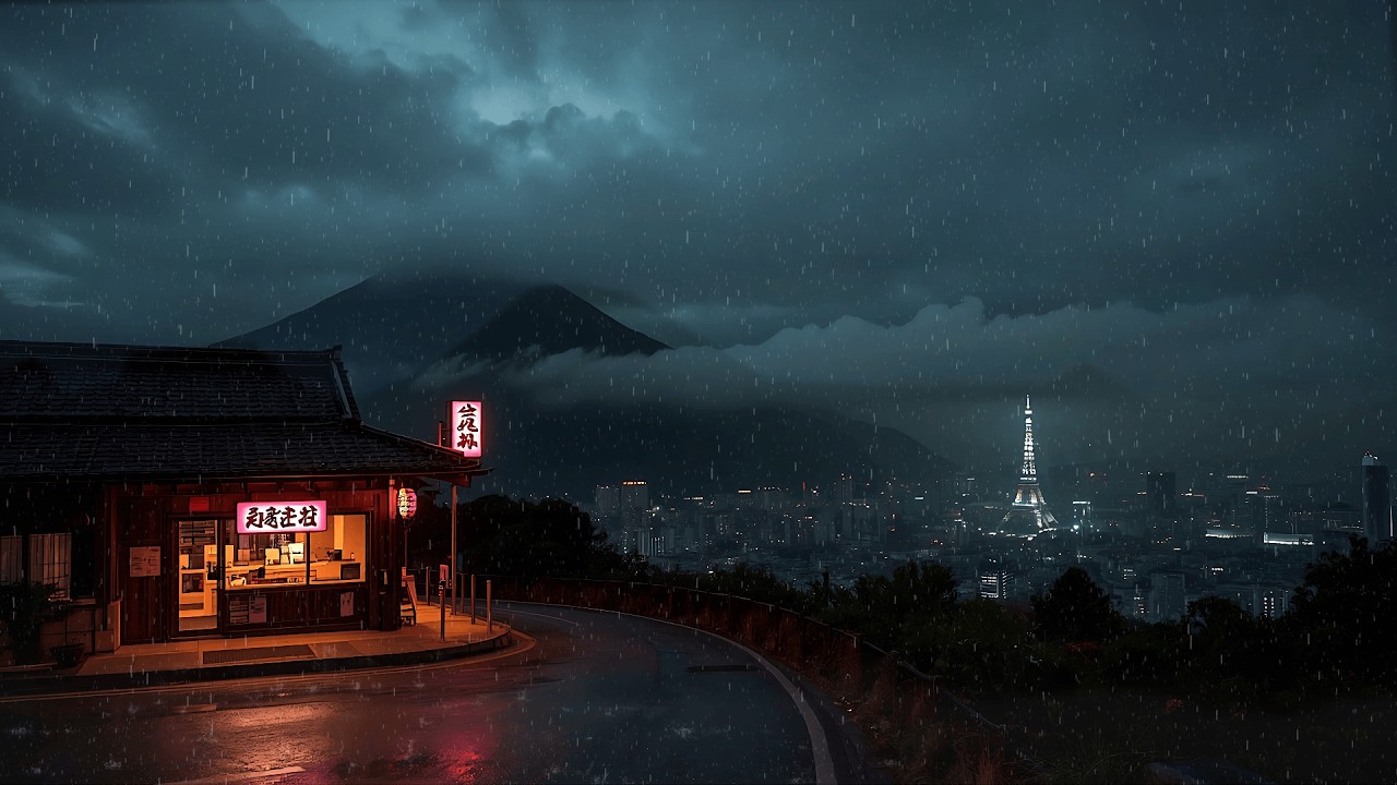Rainy night in Tokyo 🌧 Chill Lofi Ambient for Study, Focus and Deep Sleep