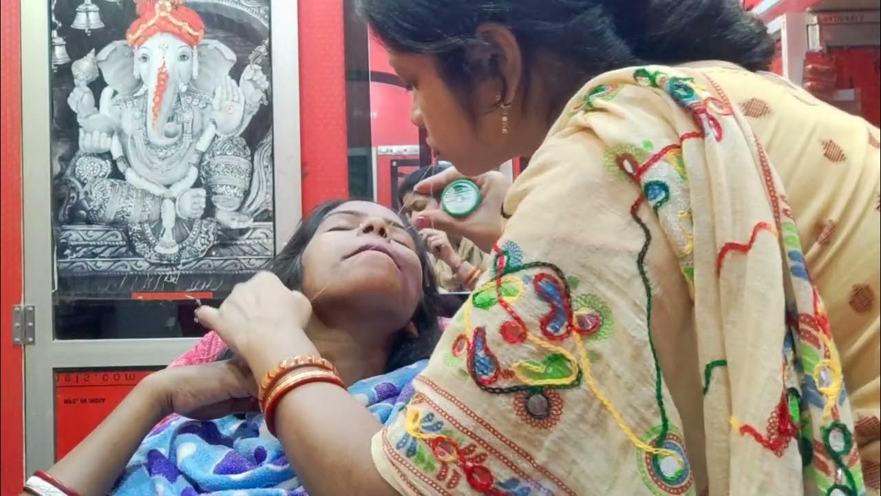 upper lips and chin threading kaise karte hai😃 YouTube