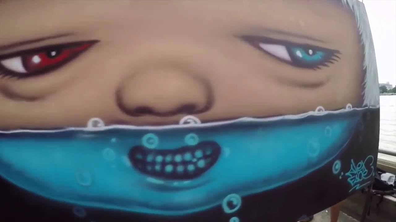 Hug the river Street art project   Alex Face x Jecka x Abi x kanaet x asin