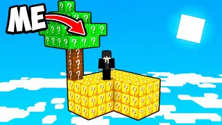 Trapped On LUCKY BLOCK SKYBLOCK in Minecraft...