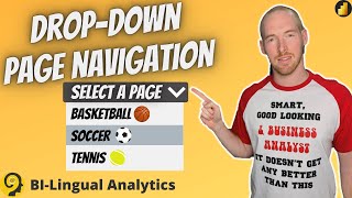 Drop-down Page Navigation - When you have multiple report pages in Power BI