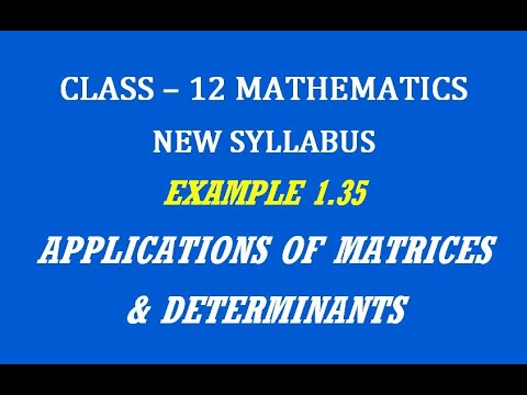TN 12th Maths / Applications of Matrices & Determinants  / Example 1.35