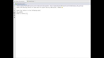 Guess the Words- Python