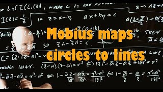 Mobius transformations maps circles to lines.