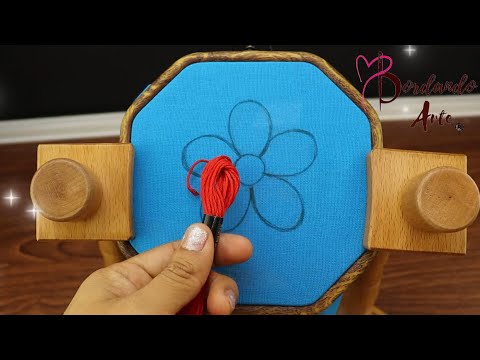 INCREÍBLE‼️FÁCIL BORDADO DE FLORES CON PÉTALOS RELLENOS😱🌸 #embroidery #stitching #handmade