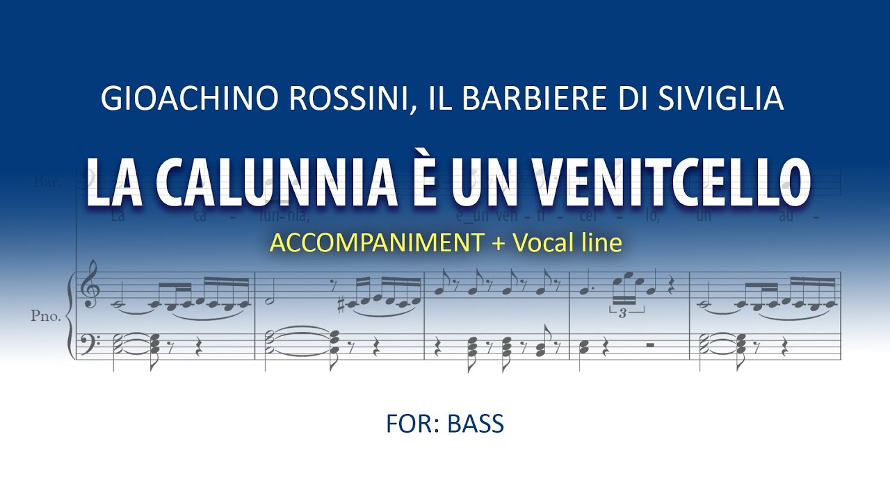 La Calunnia è un venticello Instrumental / G. Rossini for BASS - YouTube