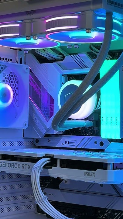 Белый игровой компьютер в корпусе AirFace Cougar с видеокартой RTX4070 ...