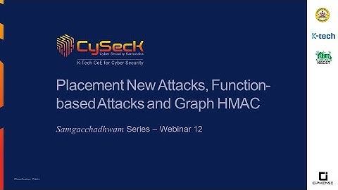 CySecK|Webinar |Placement New Attacks, Function-based Attacks and Graph HMAC|Samgacchadhwam Series