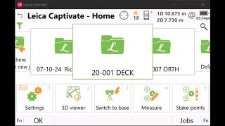 Leica Captivate - Change Project Units
