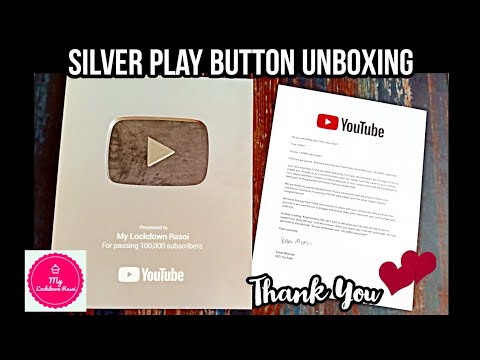 Unboxing of Youtube Silver Play Button of My Lockdown Rasoi
