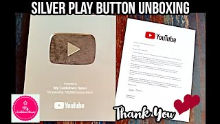 Unboxing of Youtube Silver Play Button