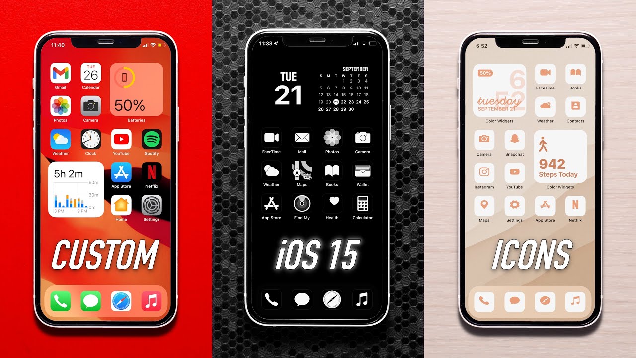 How to Customize iOS 15 Homescreen (icons & widgets) - YouTube