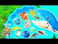 Sea Animal Names for Kids to Learn with Toys: Whale Octopus Manta Ray Pufferfish