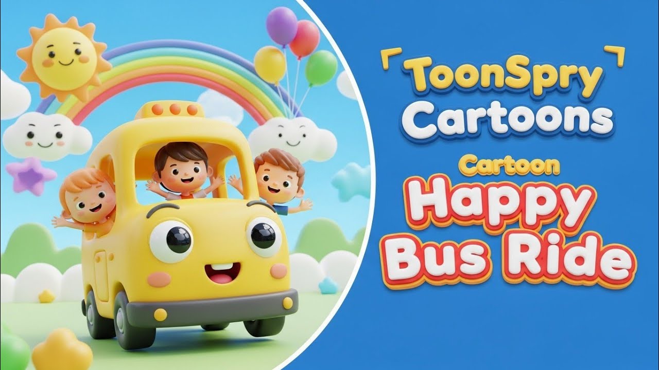 Happy Bus Ride Song 🚌 | Fun Nursery Rhymes for Kids | ToonSpryCartoons