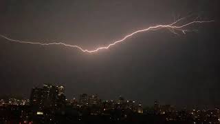 Lightning Streaks Across Milwaukee Sky