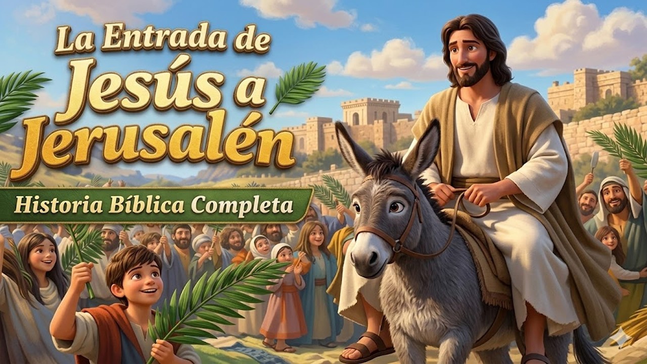📜 La Entrada de Jesús a Jerusalén 🌿 Historia Bíblica Completa
