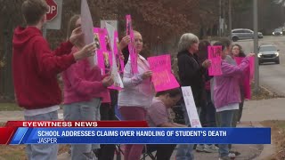 School addresses claims over handling of Jasper student's death