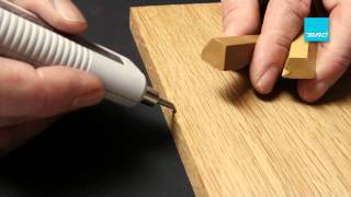 Laga reparera kantskada på träskiva, bokhylla, bord