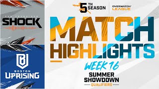 @sanfranciscoshock vs @BostonUprising  | Summer Showdown Qualifiers Highlights | Week 16 Day 1