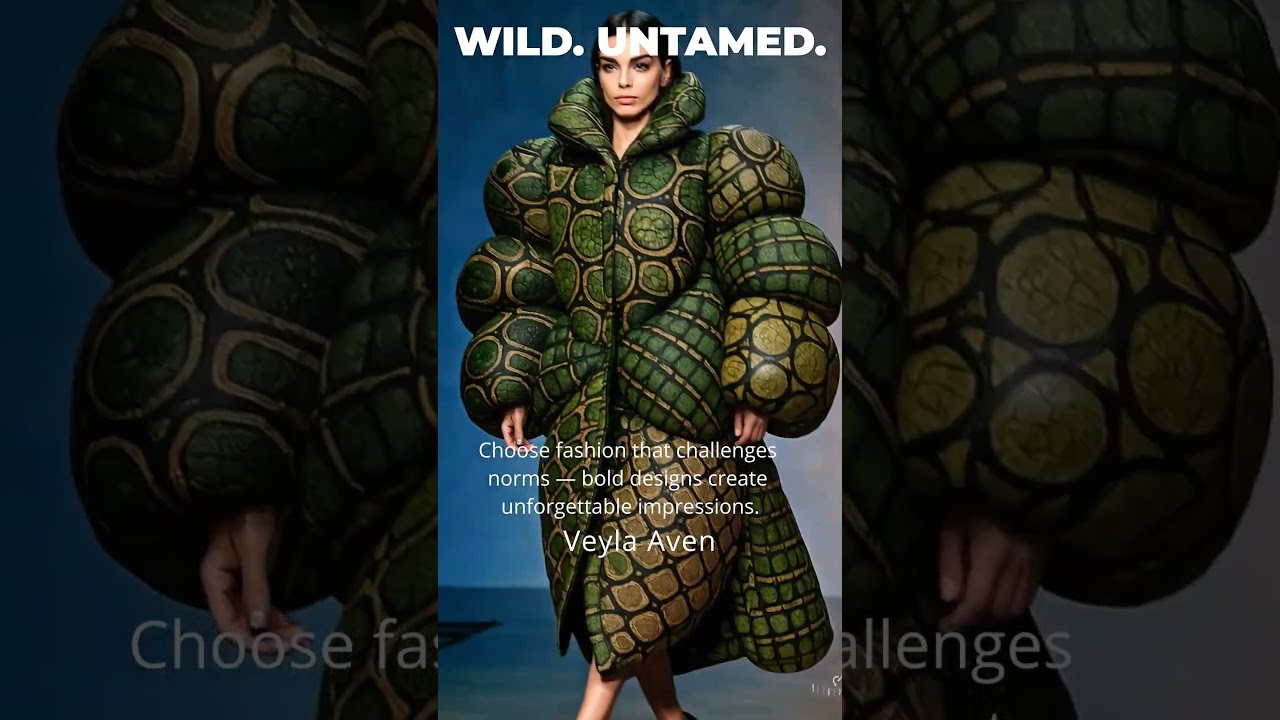 Avant-Garde Fashion Shorts: Futuristic Coat That Looks Like Nature-Inspired Sculpture 