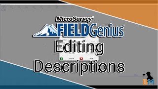 MicroSurvey FieldGenius How To: Changing Descriptions of Points | Bench Mark