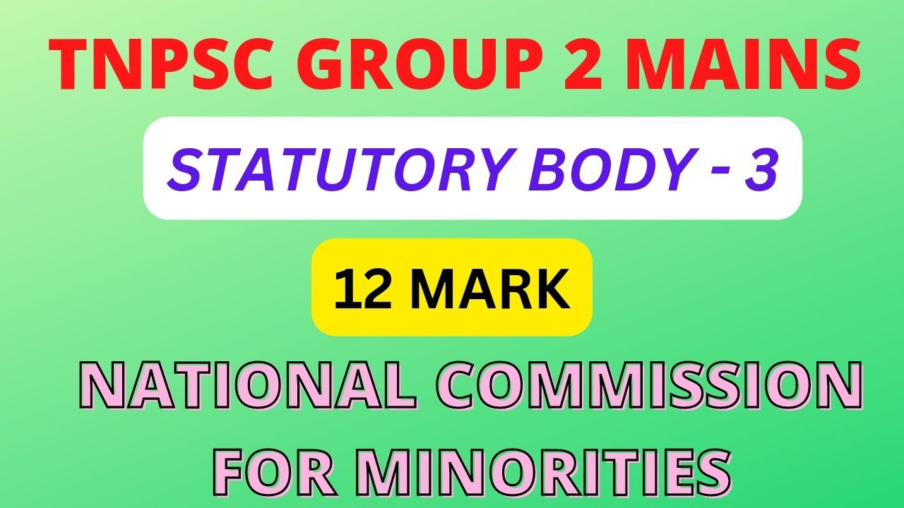 GROUP 2 MAINS STATUTORY BODY NATIONAL COMMISSION FOR MINORITIES