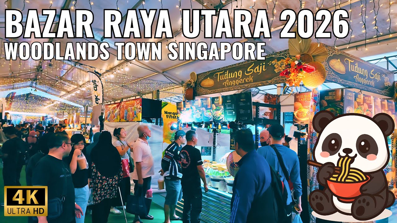 Bazar Raya Utara @ Woodlands Town 2026 | Opening Night FULL Walkthrough [4K HDR]