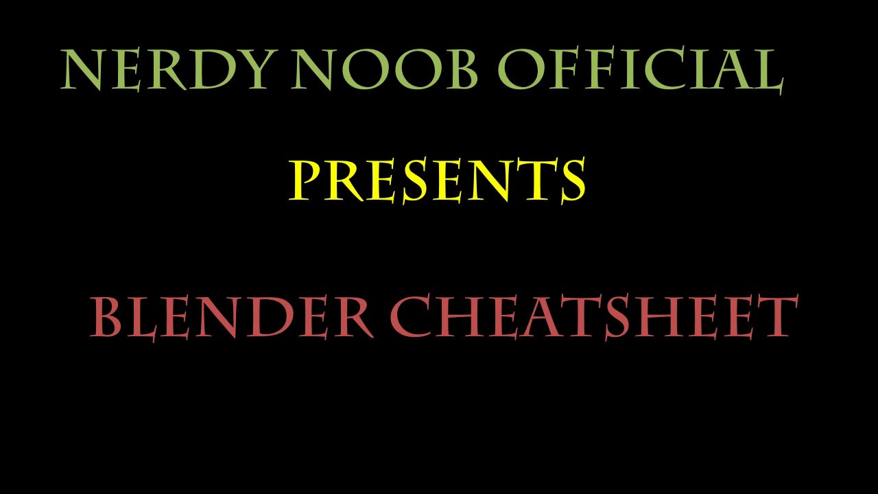 Blender Cheatsheet