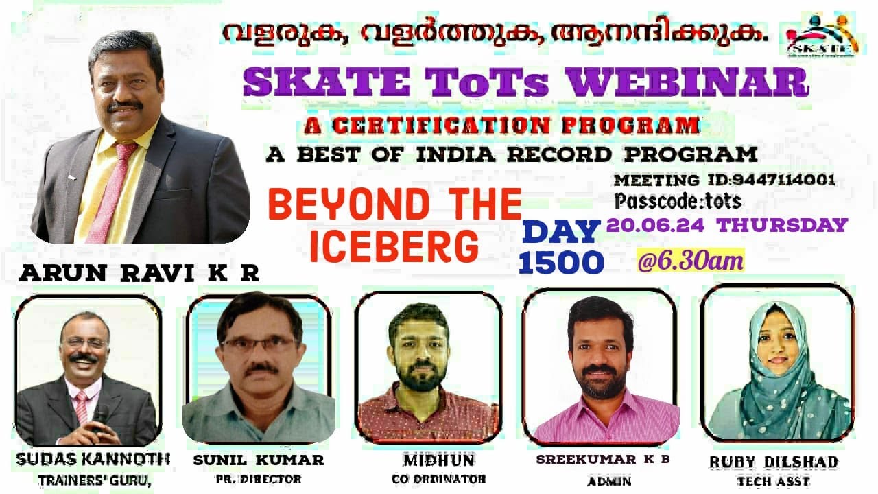 |Day1500|ToTs webinar|ARUN RAVI K R|BEYOND THE ICEBERG| - YouTube