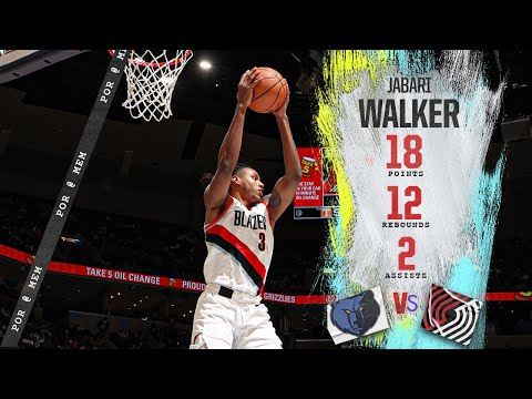 Jabari Walker Highlights (18 PTS) | Trail Blazers vs. Grizzlies | March 2