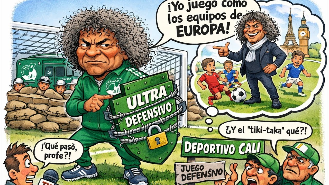 Gamero promete fútbol ofensivo al estilo Europa… ¿pero su Cali se encierra? 🟢 #shortvideo 