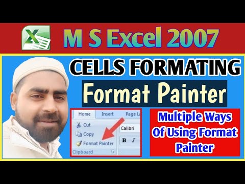 Use Of Cells Formating [Format Painter] In Excel 2007,10,13,16,Hindi, Urdu!! - YouTube